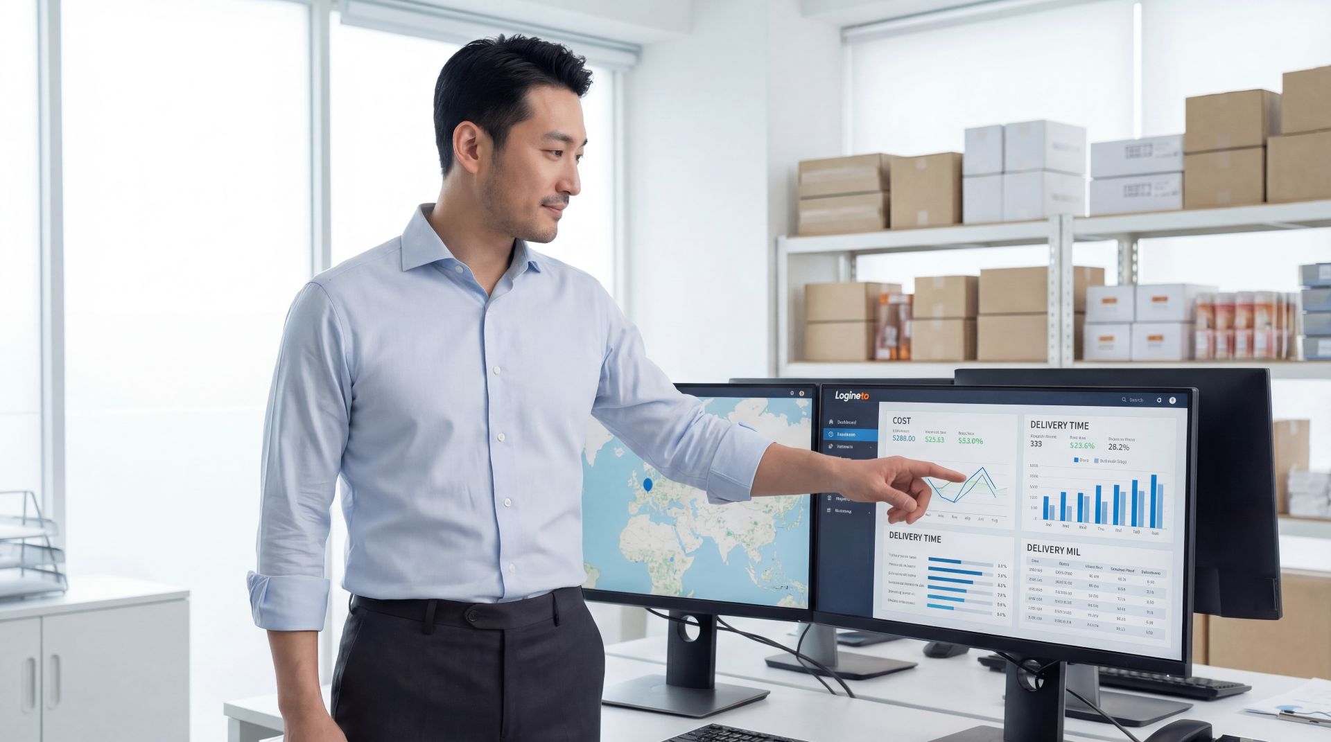 A business managing all its shipments on Logineto