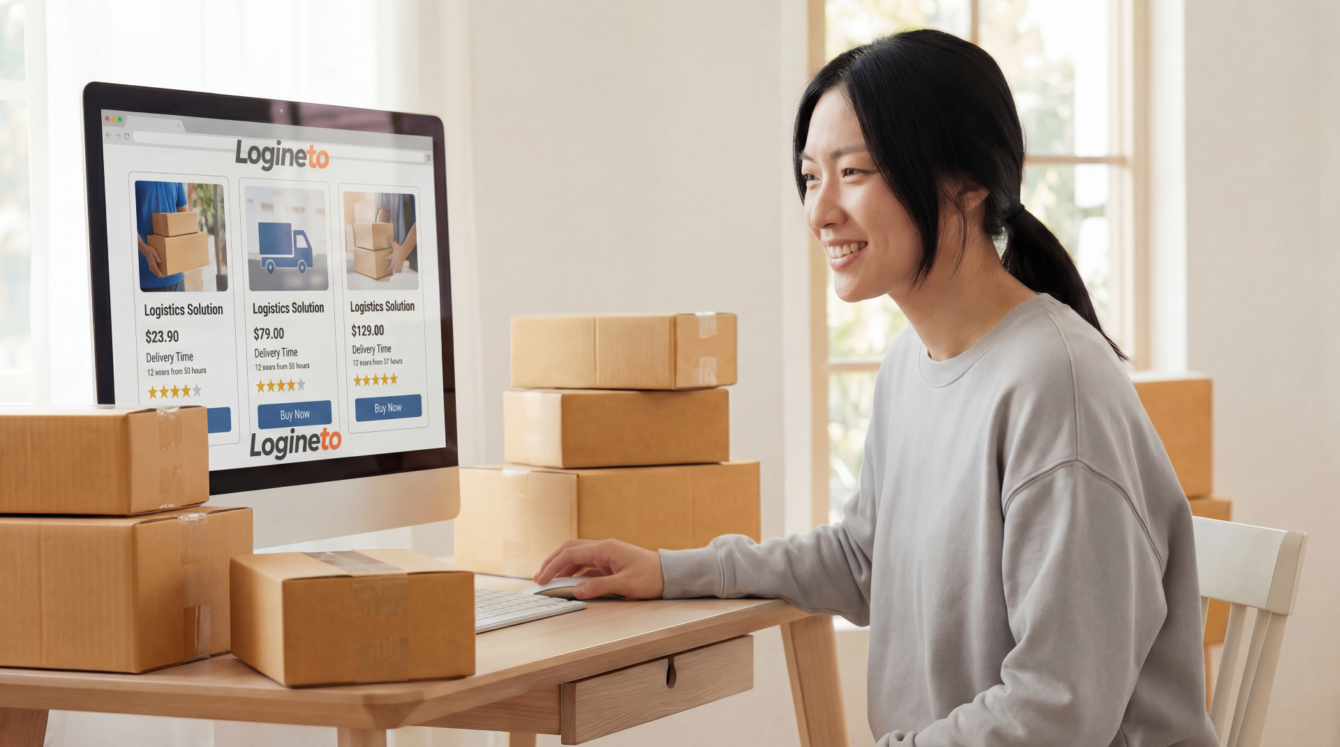 Sending a parcel with clear, upfront pricing on Logineto
